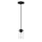 Designers Fountain Jedrek 60 Watt 1 Light Black Mini-Pendant with Clear Glass Shade 93330-BK - alternate 1